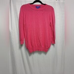 Twiggy London Cotton 3/4 Sleeve Knit Sweater. Size XL